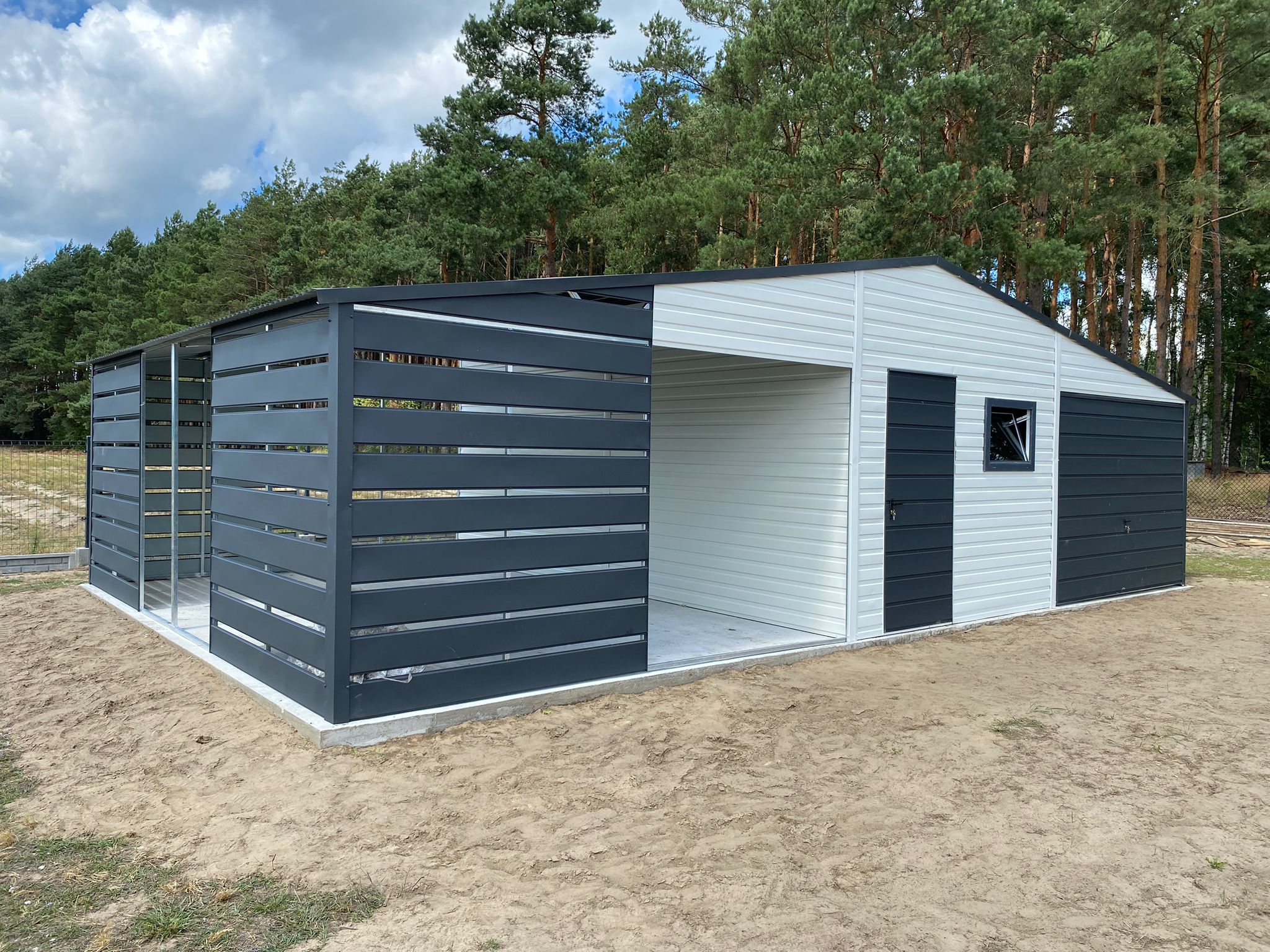 Garaż Premium 6x6 + Wiata 4m NR 32