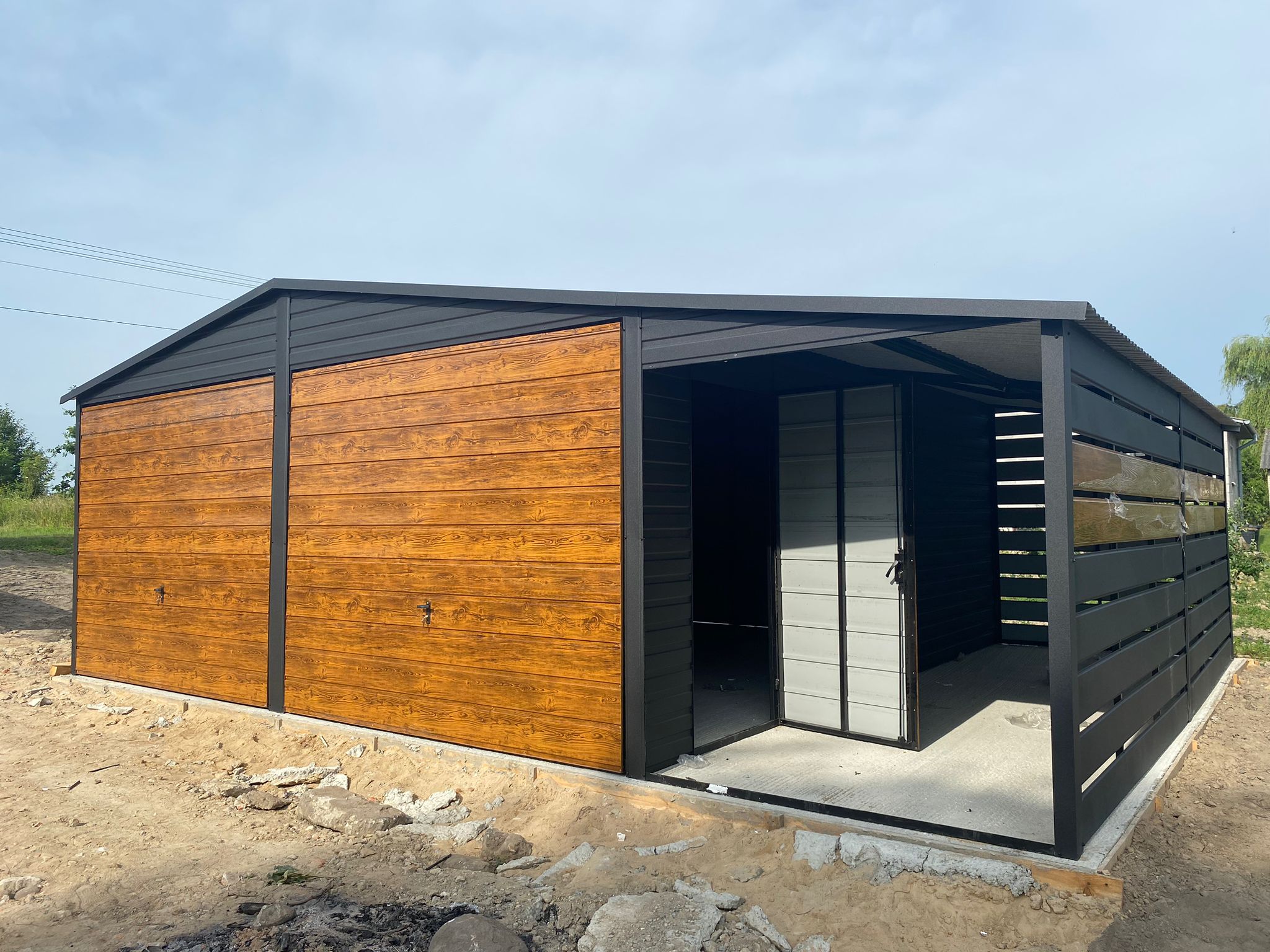 Garaż Premium 6x6 + Wiata 2m NR 38